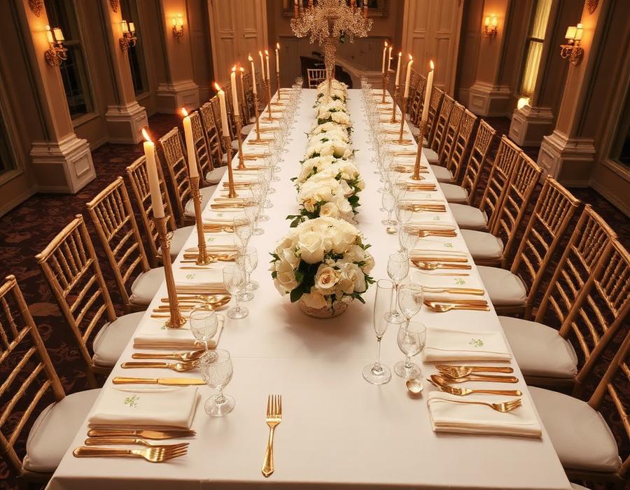 Luxury banquet table