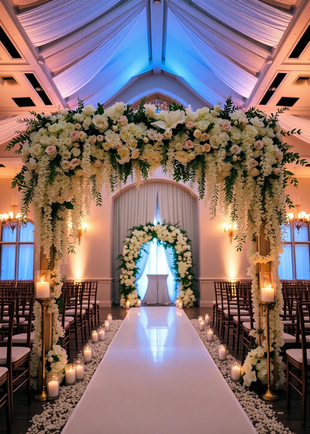Floral ceremony arch